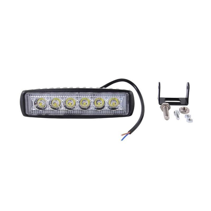 Dc 10 - 30V 18W 1500Lm 6500K 30 Degrees Adjustable Spot Waterproof Vehicle Car Boat Marine External Work Emergency Lights With 6 Intense Wafer Led White Light