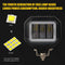 2 Pcs Car 4 Inch Square Spotlight Work Light With Angel Eyes Yellow Light