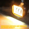 2 Pcs Car 4 Inch Square Spotlight Work Light With Angel Eyes Yellow Light