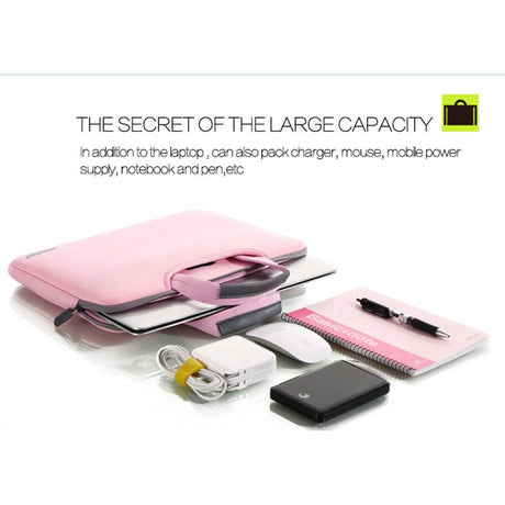 Portable Air Permeable Handheld Laptop Sleeve - 15.6 Inch - 41.5X30.0X3.5Cm - Magenta