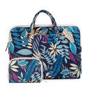 13.3 Inch Simple Business Laptop Bag With Liner - Ls-116 - Canvas Colorful Leaves Blue