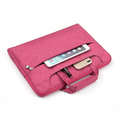 13.3 Inch Laptop Bag - Portable One Shoulder Zipper Design For Macbook Samsung Sony Dell Alienware Chuwi Asus Hp - Magenta