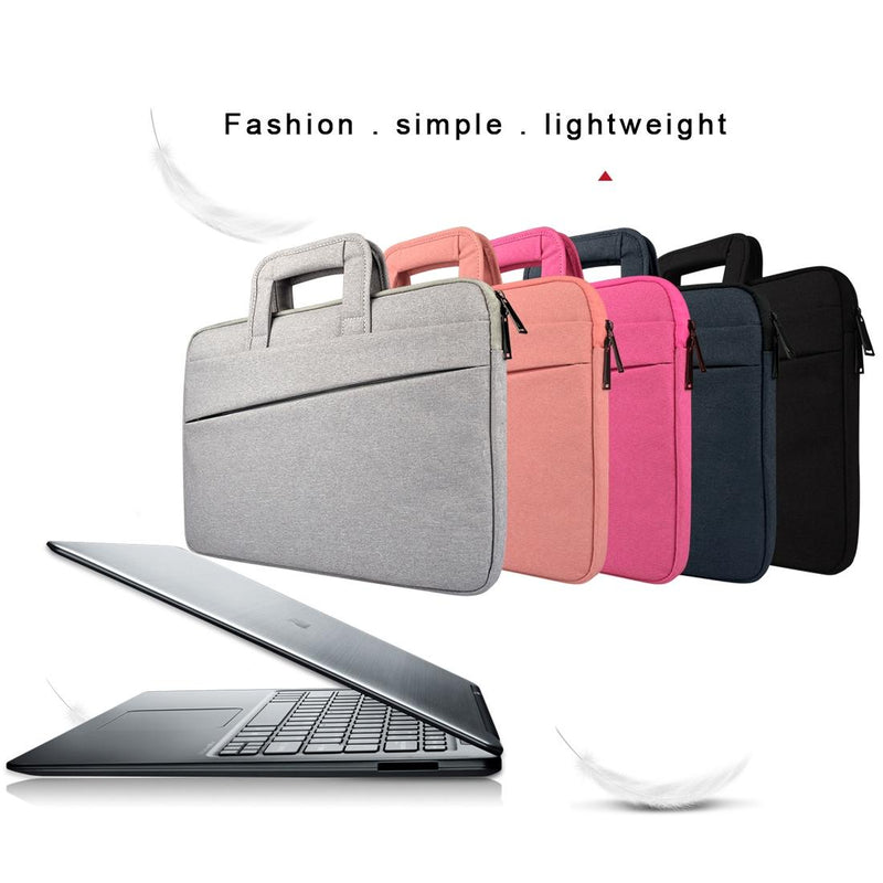 Portable Laptop Tablet Bag - 15.6 Inch Double Side Pockets Soft Handle Oxford Cloth - Deep Space Gray - Deep Space Gray