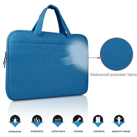 Portable Oxford Cloth Laptop Bag For 12 Devices - Multiple Pockets - Navy