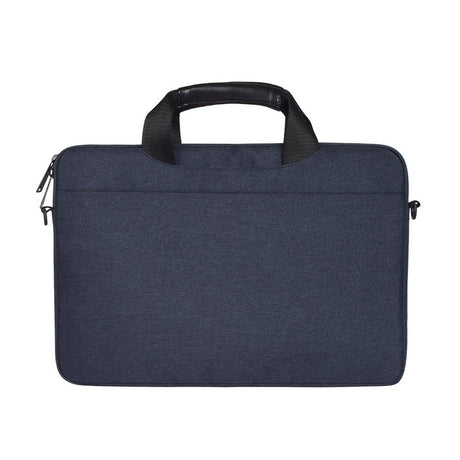 Stylish Zipper Laptop Bag With Shoulder Strap - Durable & Breathable - Navy Blue