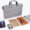 Portable Laptop Tablet Bag - 15.4 Inch Double Side Pockets Soft Handle Oxford Cloth - Navy Blue