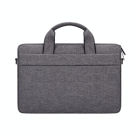 Portable Laptop Tablet Bag - 15.4 Inch Double Side Pockets Soft Handle Oxford Cloth - Navy Blue