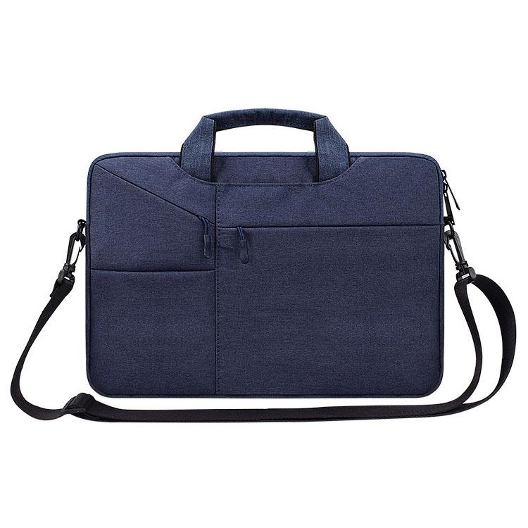 13.3 Inch Laptop Handbag With Hidden Strap And Suitcase Belt - Waterproof And Tear-Resistant - Navy Blue