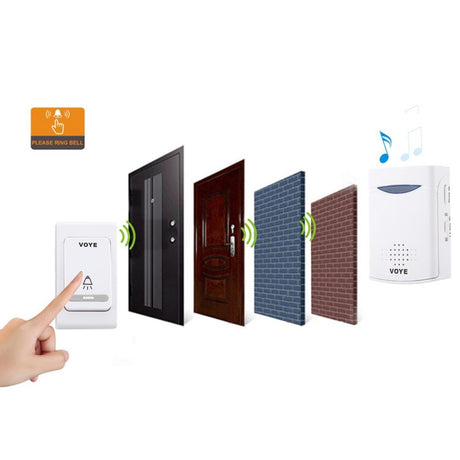 Wireless Doorbell With 38 Sounds And Remote Control