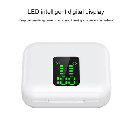 Wireless Bluetooth Earphones With Charging Box & Led Display