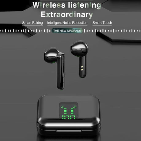 Wireless Bluetooth Earphones With Charging Box & Led Display