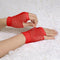 12 Pair Fishnet Gloves Fingerless Wrist Length 70s 80s Costume Party Bulk - Red