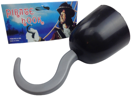 PIRATE HOOK Captain Hand Halloween Fancy Dress Up Costume Swashbuckler