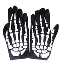 SKELETON GLOVES Costume Party Accessory Halloween Horror Fancy Dress Bone Print