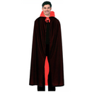 Halloween Mens Fancy Cape Red Black Long Cloak Coat Witch Ghost Vampire Costume