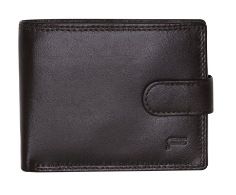 Mens RFID Leather Fold Over Wallet - Brown