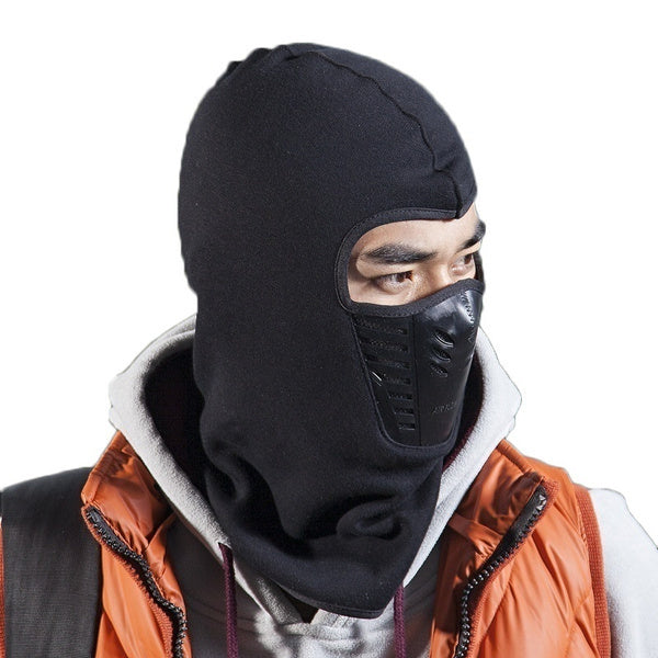 Thermal Fleece Balaclava Windproof Breathable Ski Face Mask Hood Warm Weather - Burgundy