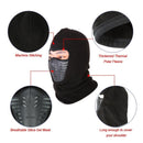 Thermal Fleece Balaclava Windproof Breathable Ski Face Mask Hood Warm Weather - Burgundy