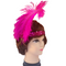 1920s FLAPPER HEADBAND Headpiece Feather Sequin Charleston Costume Gatsby Dance - Hot Pink