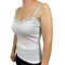 Womens Camisole Top Cami Strap Top Singlet Summer Basic Tank Shirt - Natural - 10-12