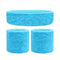 WRISTBAND & HEADBAND SET Tennis Terry Towelling Cotton Sweat Band Team Gym  - Sky Blue