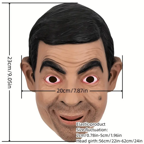 Rowan Atkinson Mask Costume Party Celebrity Rubber Latex Mask Halloween Mr. Bean