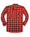 Mens 100% Cotton Flannelette Shirt Long Sleeve Check Authentic Flannel - Red/Black