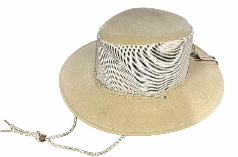 Dents Cooler Western Wide Brim Hat Sun Summer Outback Breathable - Stone - Small