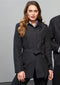 Womens Winter Button Long Trench Coat Jacket Parka Overcoat - Black - XXX-Large