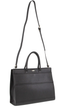 Morrissey Womens Italian Leather Laptop Bag Computer Tote Handbag - Black