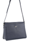 Morrissey Italian Structured Leather Cross Body Handbag Tote Bag (MO3162) - Navy