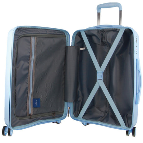 Pierre Cardin Inspired Milleni Cabin Luggage Bag Travel Carry On Suitcase 54cm (39L) - Blue