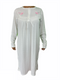 Womens Ladies Cotton Nightie Night Gown Pajamas Pyjamas Sleepwear PJ - White - 18