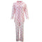 Womens PYJAMAS PJs Set Pajamas Ladies Cotton PJ Womens Long Sleeve Sleepwear - Pink - 14