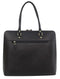 Pierre Cardin Unisex Structured Italian Leather Computer/Laptop Bag - Black