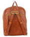 Pierre Cardin Woven Leather Ladies Backpack Bag Travel - Cognac