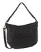 Pierre Cardin Woven Leather Ladies Cross-Body Bag - Black