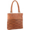 Pierre Cardin Womens Leather Perforated Shoulder Bag with stud Detailing - Cognac