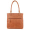 Pierre Cardin Womens Leather Perforated Shoulder Bag with stud Detailing - Cognac