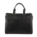 Pierre Cardin Leather Laptop Briefcase Business Bag - Black