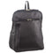 Pierre Cardin Womens Leather Backpack Bag with Pocket Front Multi-Zip - Black