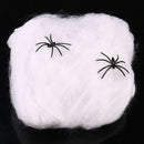 STRETCHABLE SPIDER WEB Spooky Halloween Decoration + 2 Spiders Party Decor Ghost