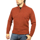 100% SHETLAND WOOL CREW Round Neck Knit JUMPER Pullover Mens Sweater Knitted