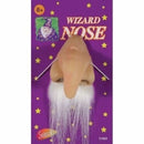 WIZARD NOSE with Moustache Latex Elf Old Man Merlin Costume Halloween Party Ogre