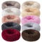 XL-70cm cream PawfectFriend Dog Pet Cat Calming Bed Plush Beds Large Fluffy Donut Comfy Cushion Puppy Mat