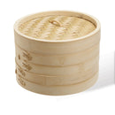 11 Inch Brand New Bamboo Steamer Set - 2 Steamer Baskets With 1 Lid