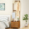 Wooden Hall Stand Modern Style Minimalist Home Floor Coat Rack with Drawer