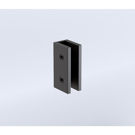 100cm Wall to Wall Frameless Shower Screen with Black Brackets and SS Hinges, Square Knob Handle