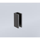 100cm Wall to Wall Frameless Shower Screen with Black Brackets and SS Hinges, Square Knob Handle