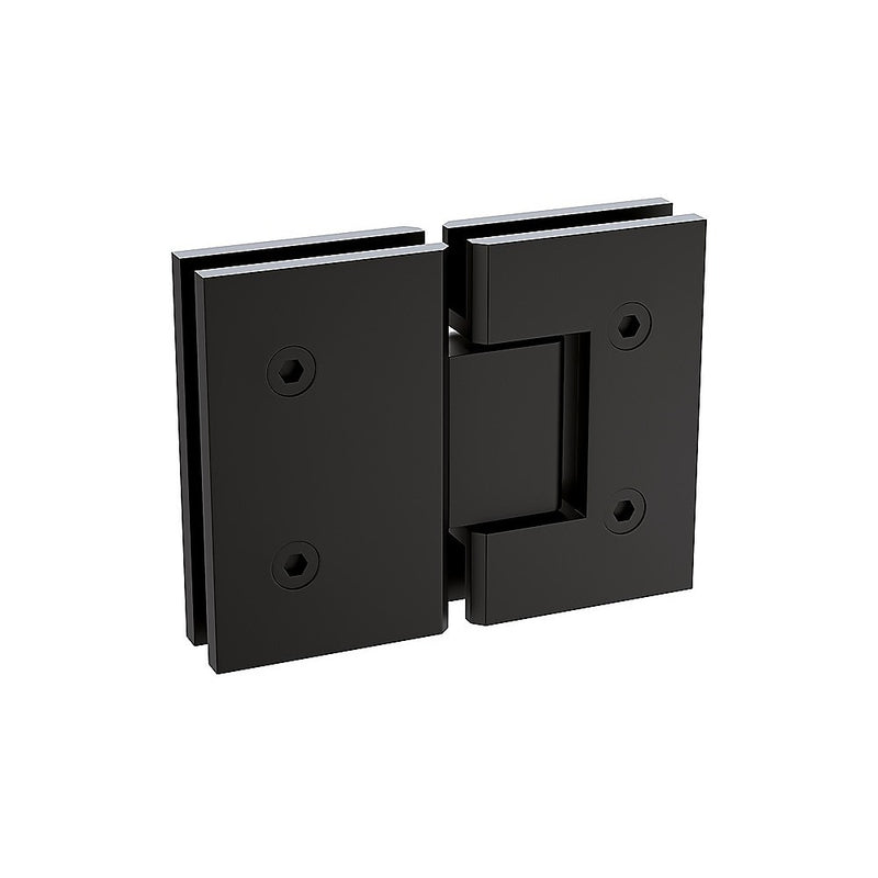 100cm Wall to Wall Frameless Shower Screen with Black Brackets and SS Hinges, Round Knob Handle